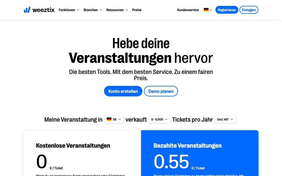 Weeztix pricing page